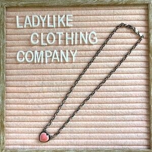 Sterling Silver Pink Conch Necklace